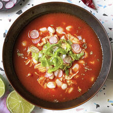 Pozole (Chicken and Corn Soup)